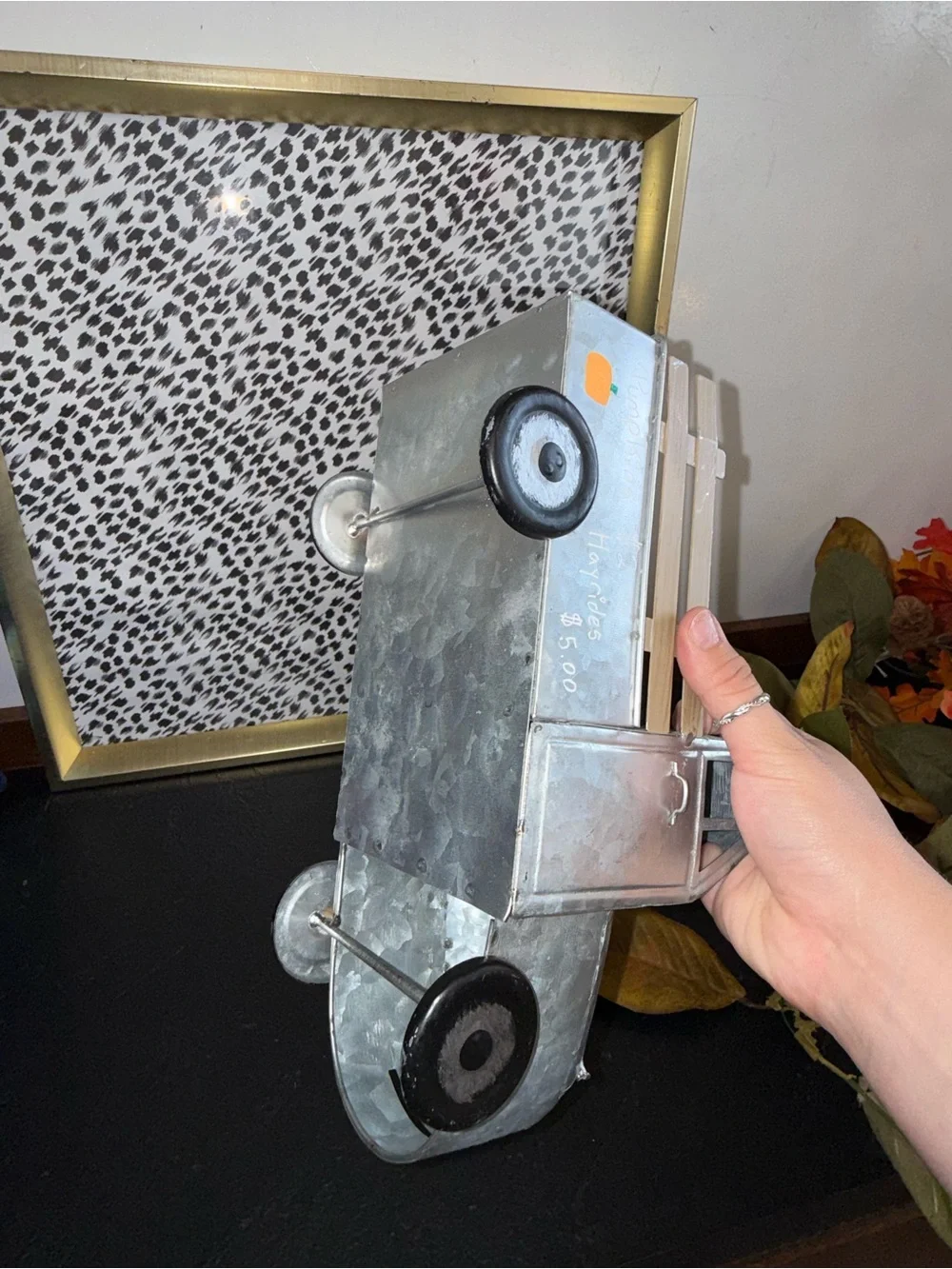 Metal Farm Truck Decor